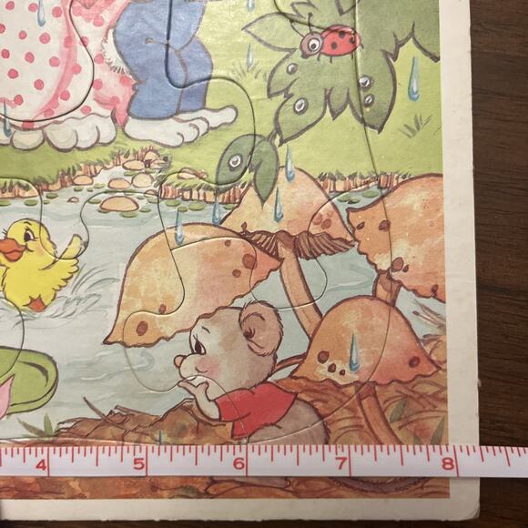 1987 VINTAGE Golden Frame-Tray 12 Piece Puzzles - Lot Of 2 - Spring Bunnies Cute - Picture 10 of 10